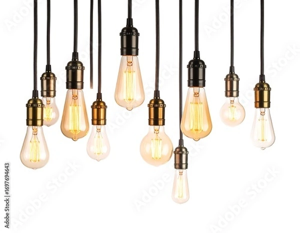 Obraz Hanging Edison Bulbs