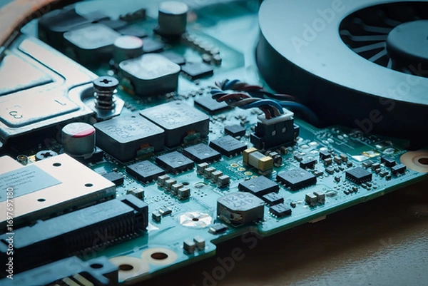 Obraz ノートパソコンから取り出した電子基盤