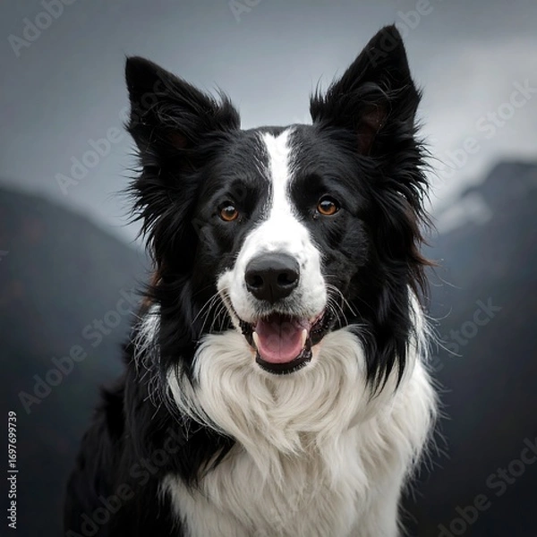 Obraz Happy Border Collie portrait
