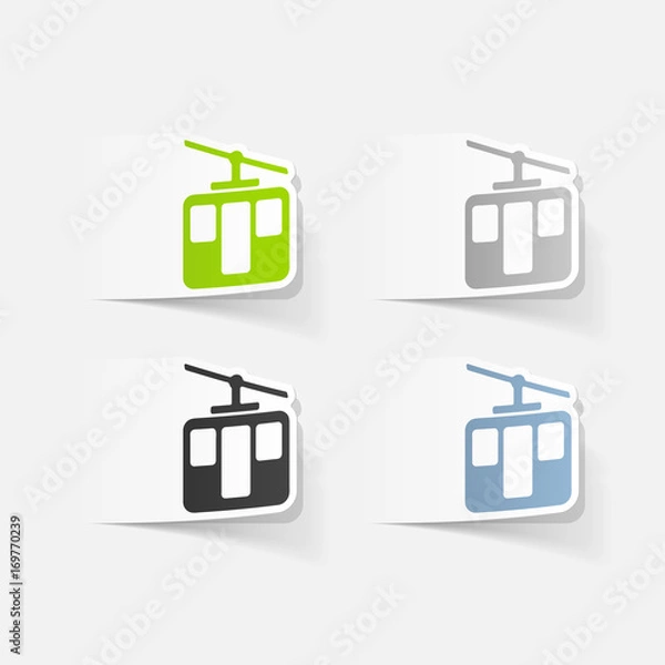 Fototapeta realistic design element: funicular