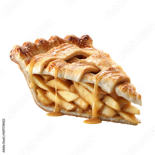 Fototapeta Apple Pie Slice 3d rendered png