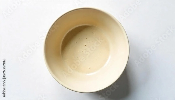 Obraz Empty Bowl on White Background A Powerful Image of Hunger and Food Insecurity