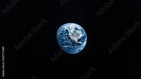 Fototapeta Awe-inspiring view of planet Earth from outer space