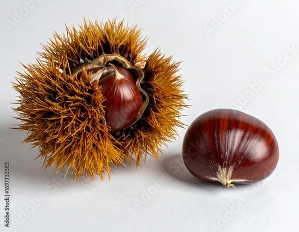 Obraz 新鮮な栗と毬