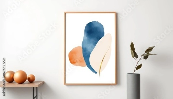 Obraz Minimalist Abstract Art with Botanical Elements