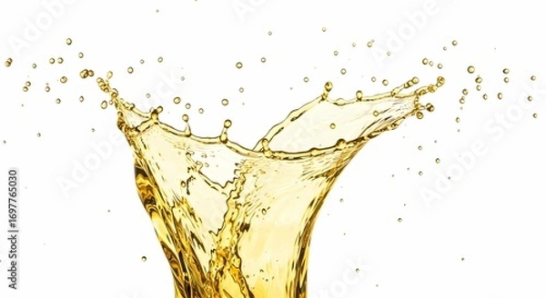 Obraz Stunning Liquid Splash Golden Beverage Burst Perfect for Advertising  Design Projects