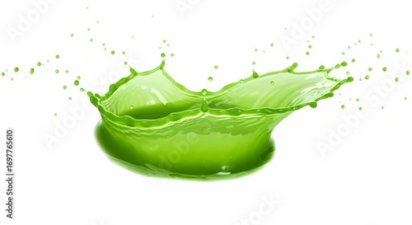 Obraz Vibrant Green Liquid Splash Perfect for Backgrounds Textures and Design Projects