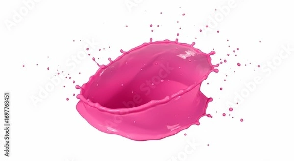 Obraz Vibrant Pink Liquid Splash Abstract Background Texture for Design Projects