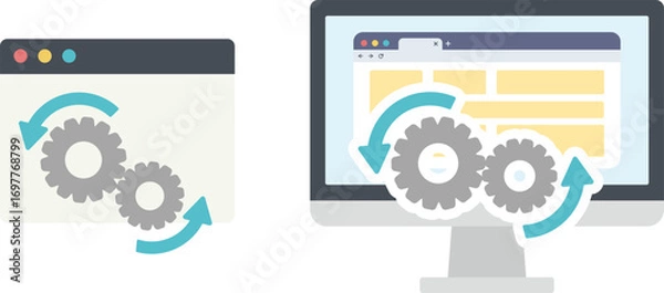 Fototapeta 動的サイト、ダイナミックウェブサイト