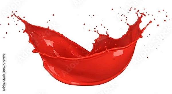 Obraz Vibrant Red Paint Splash Dynamic Abstract Background