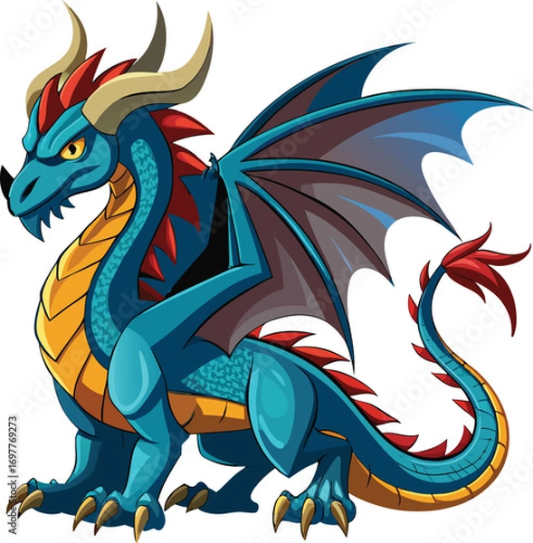 Fototapeta High-Detail Dragon Vector