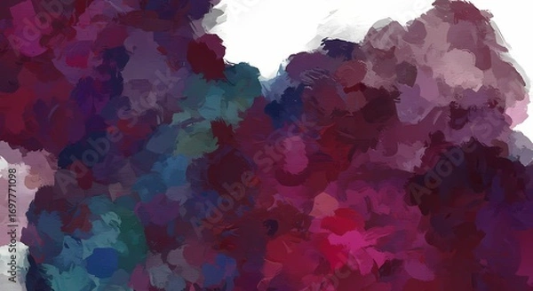 Obraz Vibrant Abstract Art Deep Hues  Textured Brushstrokes