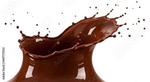 Obraz Delicious Chocolate Splash A Stunning Visual for Food  Beverage Branding
