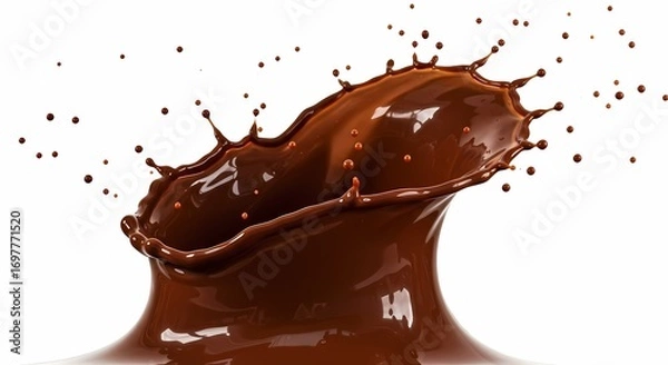 Obraz Chocolate Splash Delicious Melted Chocolate Texture Background