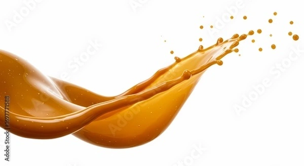 Obraz Stunning Caramel Splash Liquid Motion Photography