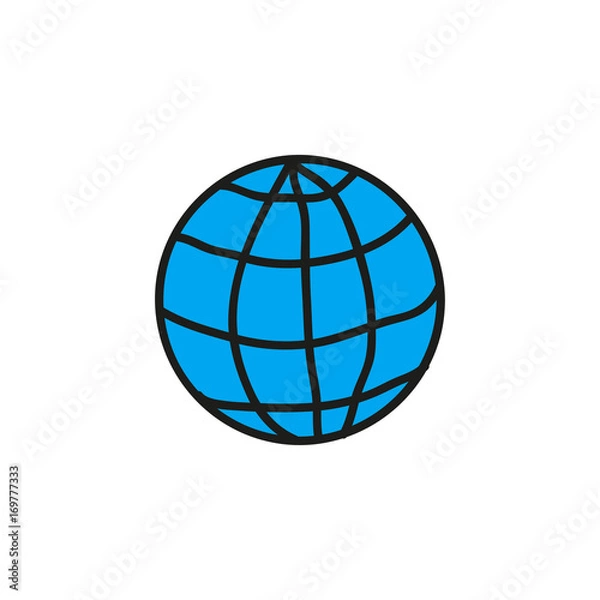 Fototapeta doodle globe icon vector design
