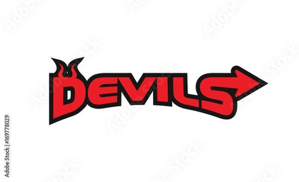 Fototapeta Devils Logo Letter