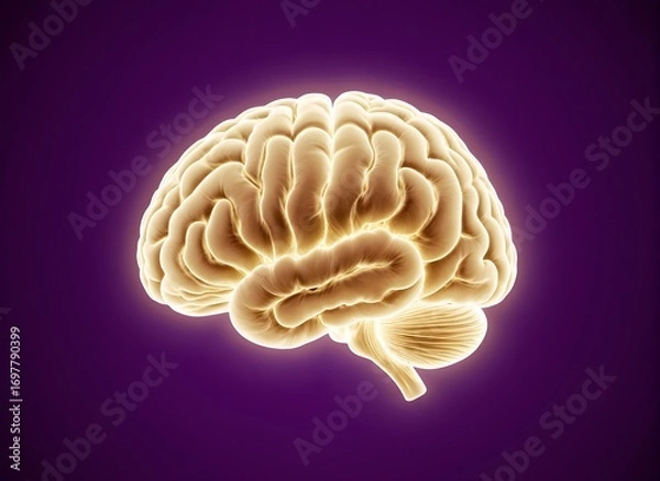 Obraz human brain vector illustration