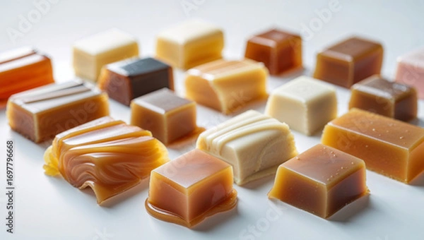 Fototapeta Assorted caramel candies