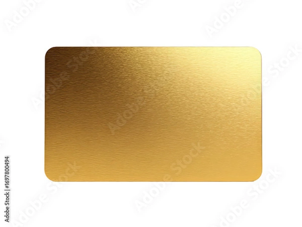 Obraz Gold rectangular plate, subtly textured, with a beveled edge