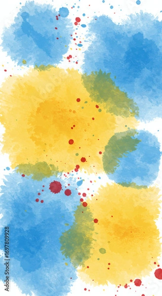 Obraz abstract watercolor background with rainbow