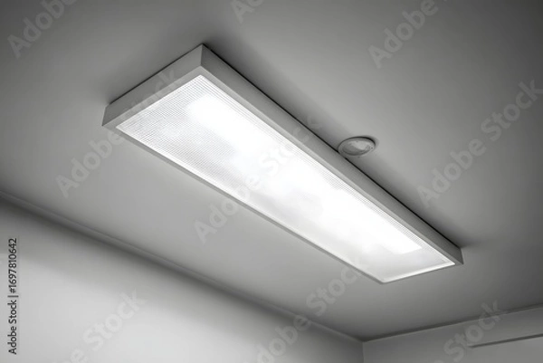 Obraz Rectangular ceiling light fixture in modern interior