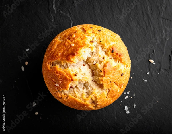 Fototapeta 素朴で伝統的な焼菓子/ セサミマフィン