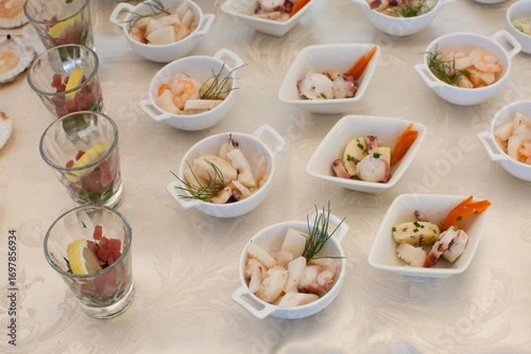 Obraz finger food pesce