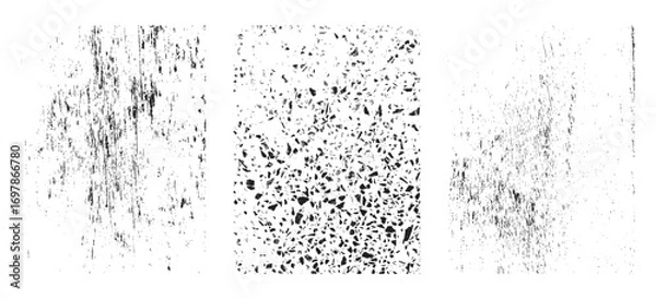 Fototapeta Set of wood texture background. Wooden board background. Subtle halftone grunge urban vector. Grunge background. Abstract textured effect. Vector Illustration. Black isolated on white