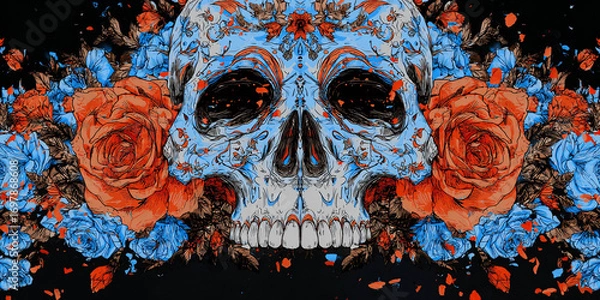 Obraz Dia de Muertos. fondo. ambiente.