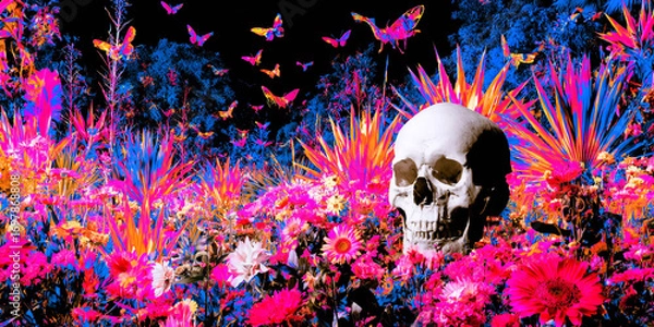 Obraz Dia de Muertos. fondo. ambiente.