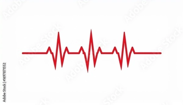 Fototapeta heart rate pulse, icon medicine logo, vector heartbeat heart rate icon