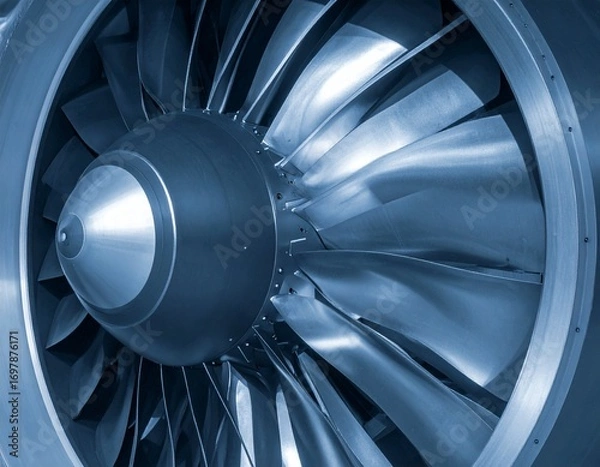 Fototapeta Turbine - Triebwerk - Closeup