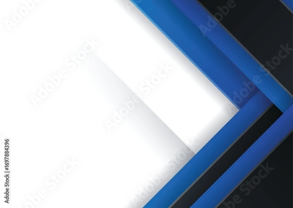 Fototapeta Abstract blue geometric shape overlay layer