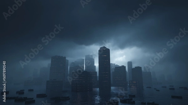 Fototapeta Blackout Metropolis: When the Lights of Civilization Go Out