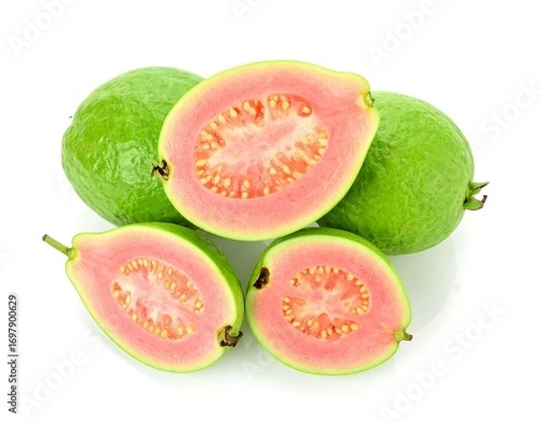 Obraz Guava slices on white background