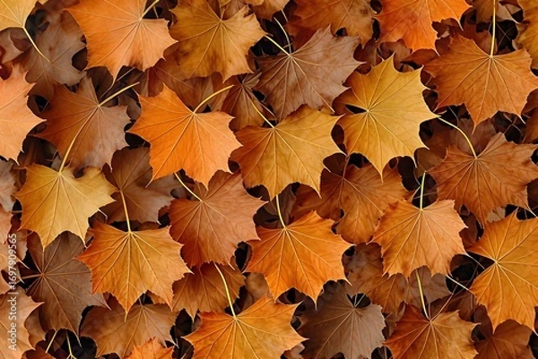 Fototapeta Autumn Maple Leaves Texture Background - Autumnal themes