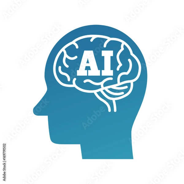 Fototapeta AI (artificial intelligence) icon.