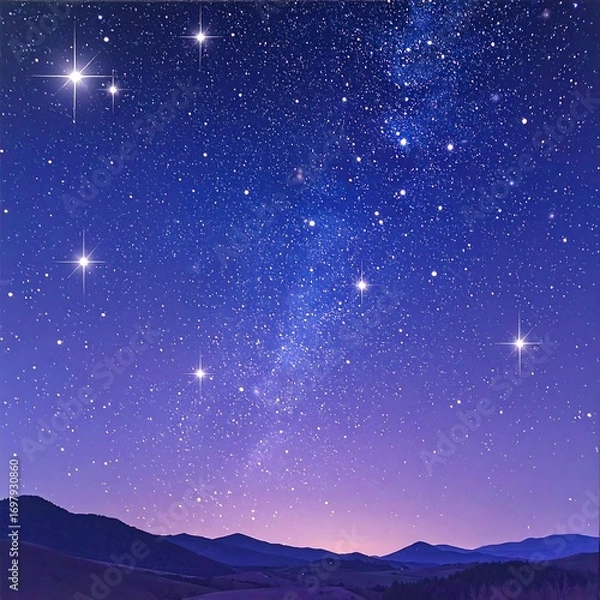 Obraz Night sky with stars and milky way