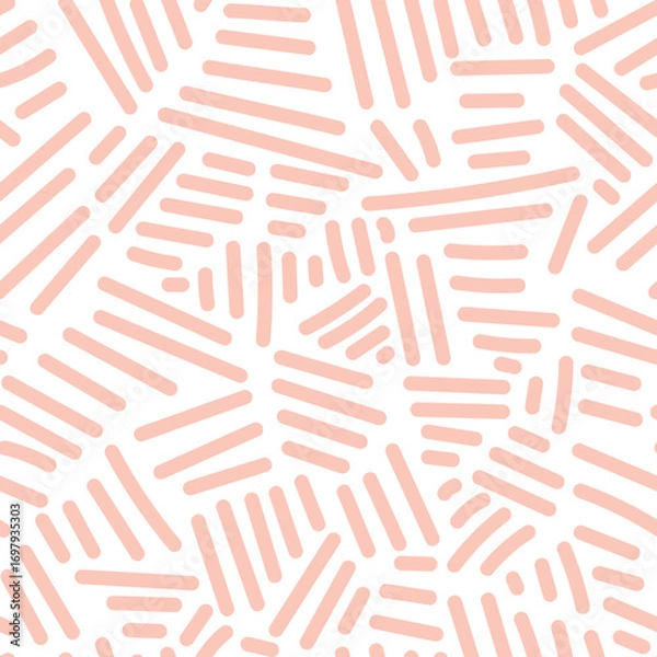 Fototapeta Seamless pattern with hand-drawn scribbles in a soft, simple, and minimal design