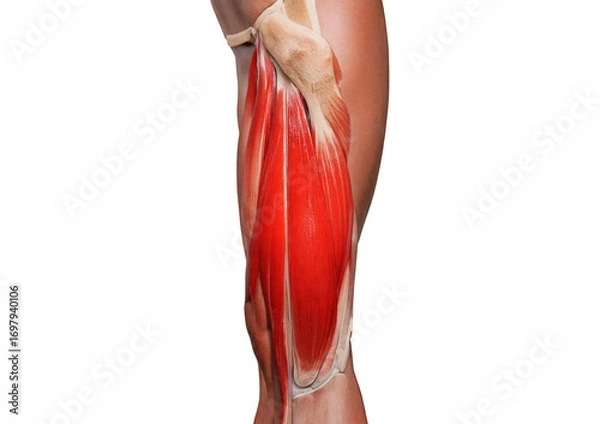 Fototapeta Inflamed Psoas Major. isolated on transparent or white background