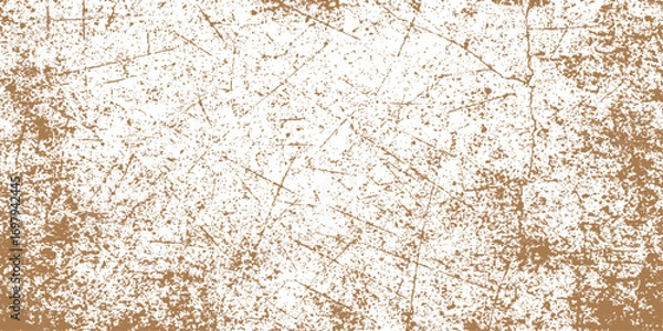 Obraz Close-up of a brown, natural rock wall with a rough, textured surface and dirty grunge pattern