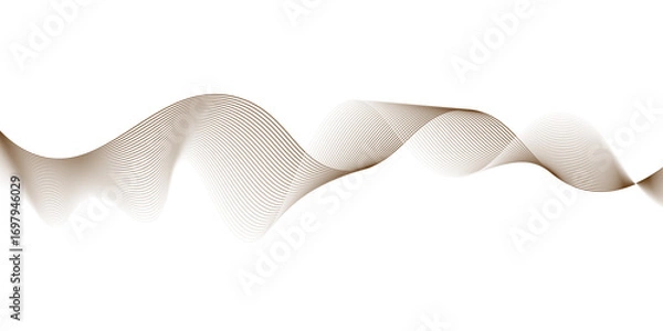 Fototapeta Abstract brown wave line gradient color background.brown wave modern stream background.digital frequency track equalizer,digital art, presentations, branding, and modern creative projects,