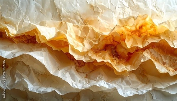 Obraz Crinkled, layered parchment paper