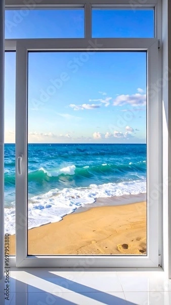 Obraz Ocean view from a window