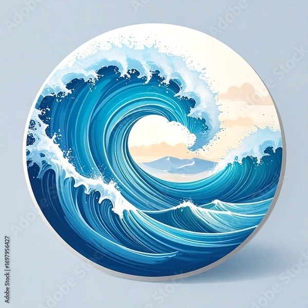 Obraz Ocean wave graphic art