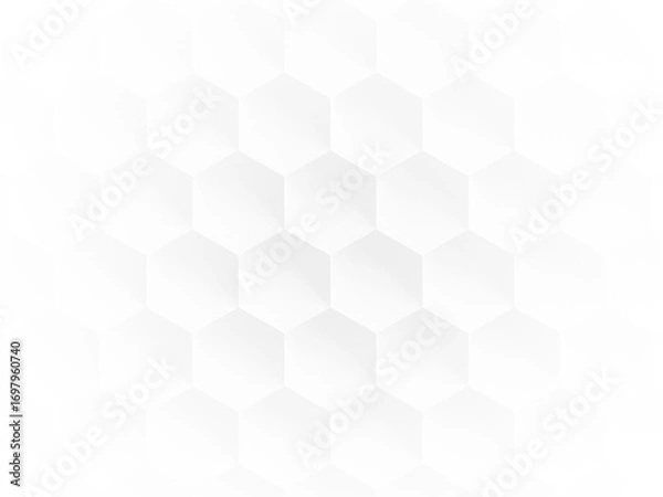 Obraz Abstract white hexagonal geometric pattern background