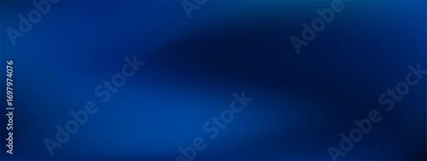Obraz Navy winter night sky gradient vector background. Dark blue wave graphic wallpaper