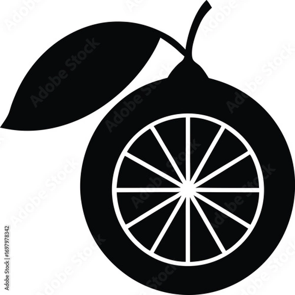 Obraz Lemon Vector Silhouette Art Icon