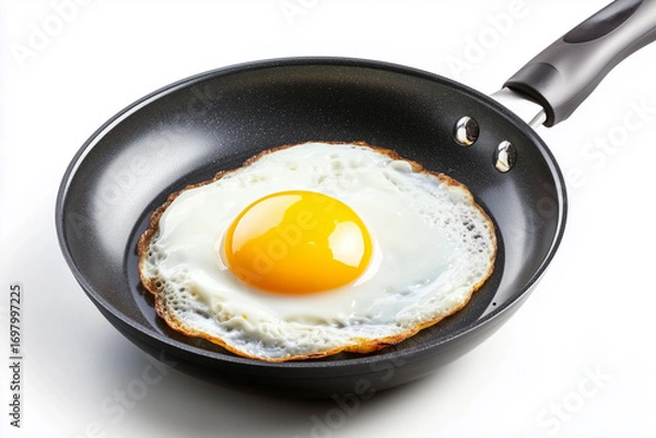 Obraz Flawless cooking fried fresh egg, generated AI